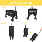 rosong collapsible wagon cart with wheels foldable on a desk or shelf