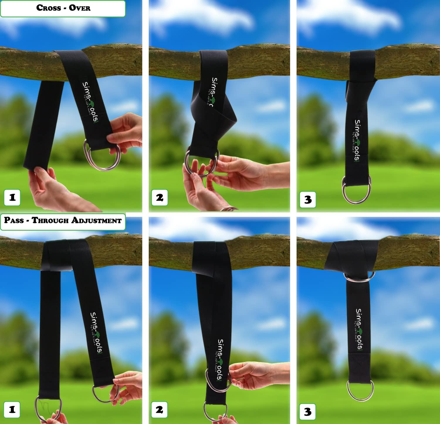 Tree Swing Straps Hanging Kit - Two 10ft Extra Long Heavy Duty 2200lbs and Two Safe Lock Snap Carabiner - Perfect for Any Types of Swing - Fast and Easy Installation
