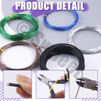 Swpeet 6Pcs 5 Sizes 0.8/1/ 1.5/2/ 3 mm Bonsai Training Wire 82 Feet Total with Wire Cutter, Aluminum Wire Bonsai Tool Kit, Bonsai Accessories for Bonsai Trees Indoor Garden DIY Tools