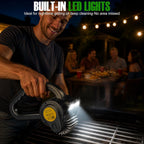 Electric Grill Brush for Outdoor Grill - 4400mAh Rechargeable BBQ Grill Cleaner with LED Light/Screen,150-Min Runtime Cordless Grill Cleaning Brush for Barbecue Grates, No Bristle Shedding