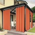 BONZER Waterproof Indoor/Outdoor Curtains for Patio Thick Privacy Grommet Curtains for Bedroom, Living Room, Porch, Pergola, Cabana, 1 Panel, 84W x 84L inch, Mecca Orange
