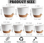 White Self Watering Pots with Drainage Planting Pot for HousePlants Plastic Flower Pots Outdoor Plant Pots Gift Idea Decorative Flower Pots Draining Pots for Indoor Plants