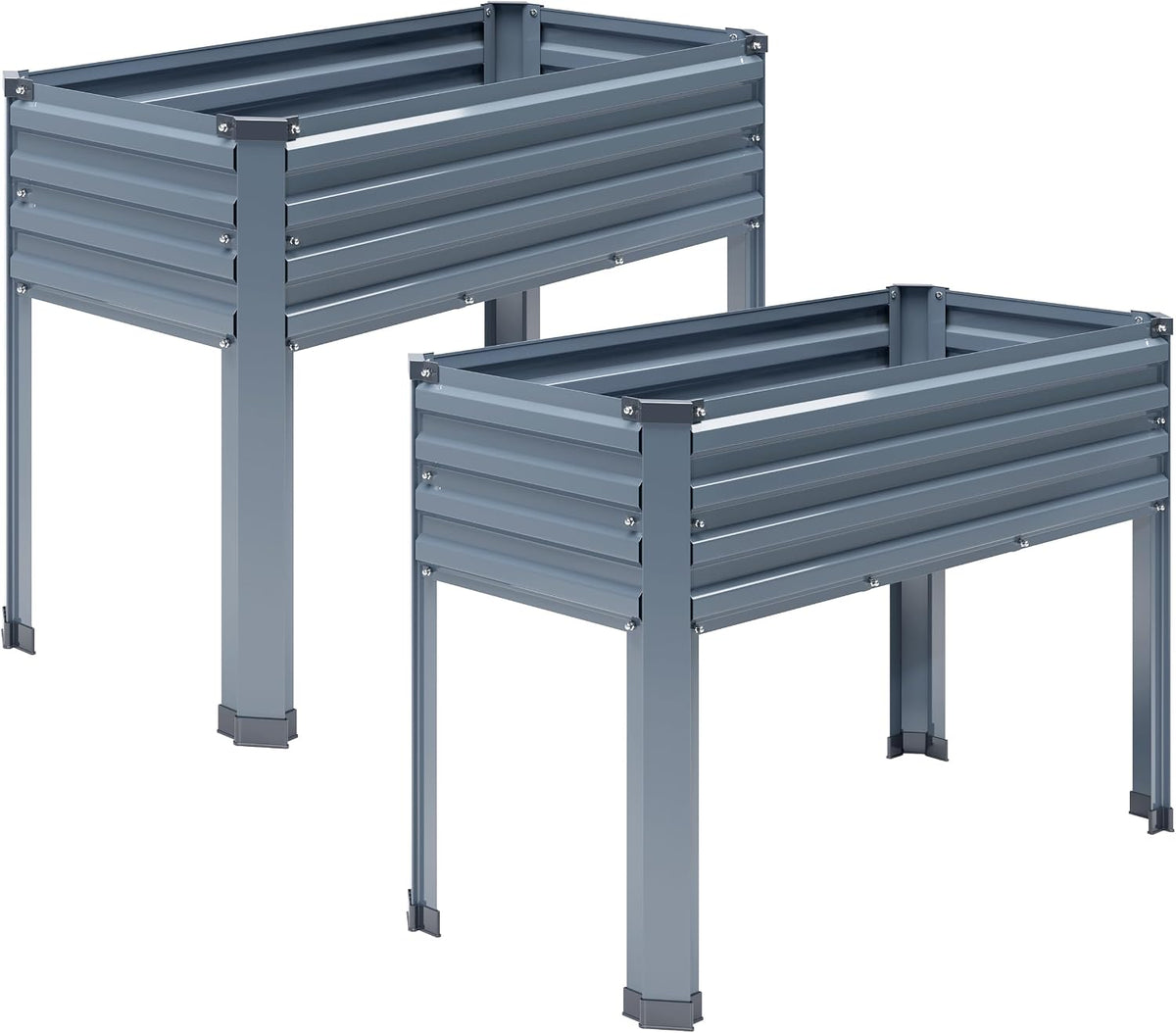 diiyiv 2pcs galvanized raised garden bed with legs,2pcs, main product view