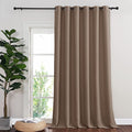 NICETOWN Blackout Room Divider Curtains for Sliding Glass Doors 102 Inches Long 1 Panel, Extra Wide Curtains for Doorway Patio Bedroom Living Room (Cappuccino, 80Wx102L, 1 Panel)