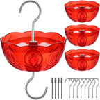Ant Moat for Hummingbird Feeders, Humingbird Feeder Ant Moat, Vintage Style Hummingbird Ant Guard, 5 OZ Large Ant Moat, Ant Motes - Ant Guard(4 Pack, Red)