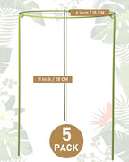 5-Pack Heavy Duty Plant Support Stakes, Metal Plant Ring Cages for Indoor Outdoor Plants, Adjustable Garden Stakes for Peonies, Monstera, Pothos, Hydrangea, Vines & Potted Plant (6" W x 11" H)