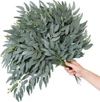 artificial italian ruscus greenery 21" long stems, gray, main product view