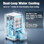 portable tent air conditioner for camping 5200btu 400w, side view