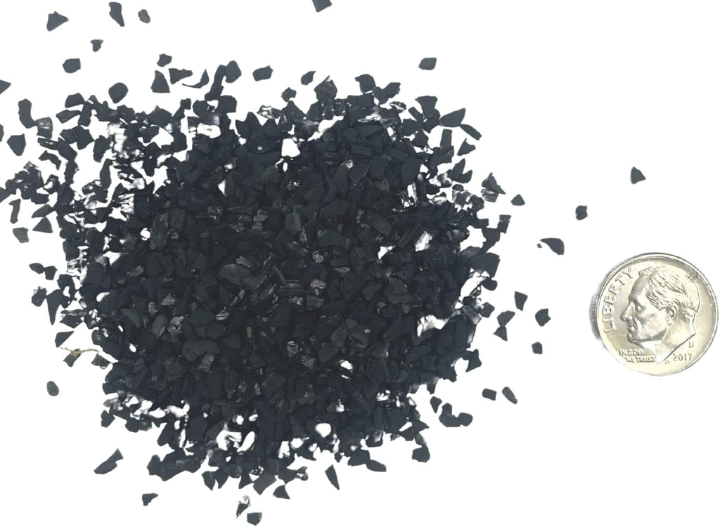 ipw activated charcoal carbon coconut shell gac, 5lb, close-up detail