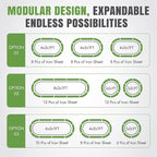 INNO STAGE 3Pcs Galvanized Raised Garden Bed Kit, Outdoor Metal Raised Garden Beds for Vegetables, Rust-Resistant & Easy Assembly, 4x2x1ft Oval Raised beds for Gardening, Flowers, Herbs (CoatedGrey)