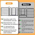getlay 36 in(h) garden fence, wide gate low, side view