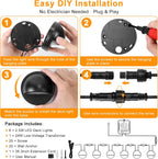 low voltage led deck lights kit with plug-in, package contents