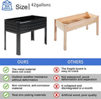 Galvanized Raised Garden Bed with Legs,48×18×30in Elevated Planter Box for Backyard,Garden, Patio, Balcony, 300lb Capacity,Planters for Outdoor Plants,Black