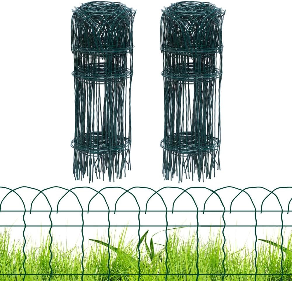 proworx green small garden fence border curve wire, main product view