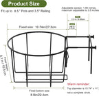 tqvai adjustable hanging railing planter for 1.89 to, close-up detail