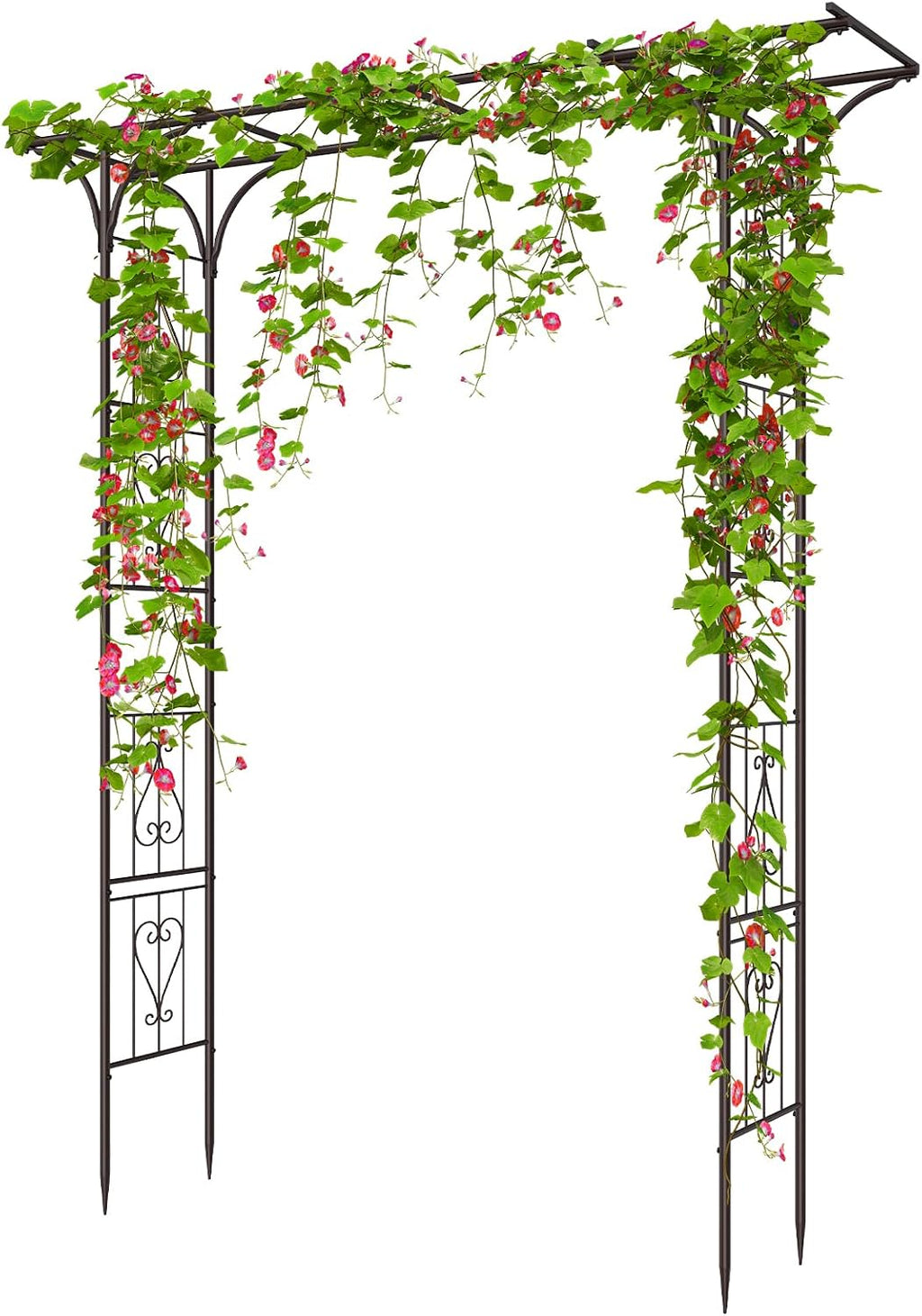 87in garden arbor metal arch trellis for climbing, main product view