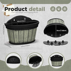 Layhit 6 Pcs Wall Hanging Planters Outdoor Pot Planter Wine Barrel Planter Distressed Oak Thickened Plastic Water Storage Flower Pots for Flower Indoor Outdoor(10 Inches,Grey Green, Brown, Black)