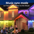 20FT Permanent Outdoor Lights, RGB LED Eaves Lights with IP67 Waterproof, Smart App Remote Control, Music Sync, for Christmas, Party, All Holiday Decorations