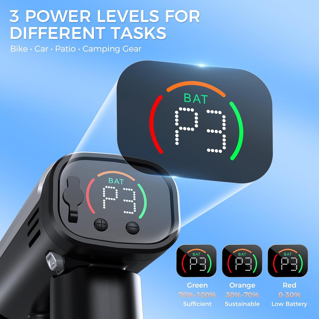 foldable pressure washer,handheld built-in battery power washer showing dimensions