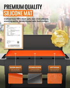 28 Inch Silicone Griddle Mat for Blackstone, Heavy-Duty Cover | Food-Grade Silicone, 1-Inch Raised Edge, Waterproof, Rust & Dust-Proof, Dishwasher Safe, Outdoor BBQ Accessories