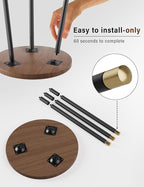 Plant Stand Indoor 2 Pack: Adjustable Wood 16 Inch Plant Stand - Mid Century Modern Decor Corner Plant Stands for Indoor Plants - Small Round Plant Table Holder for Balcony Living Room Office