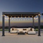 aoxun louvered pergola 10x12, outdoor metal pergola with, main product view