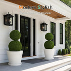 Wide Planters for Outdoor Plants, Extra Large Indoor Flower Pots for Garden, Front Porch, Patio - Round Resin Planter Set of 2 (White, 20 inch - 2 Pack with Saucers)