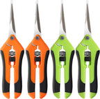 4 Pack Pruning Shears 6.5 Inch Stainless Steel Garden Scissors | with Sharp Precision Blades, Comfortable Ergonomic Hand Snips for Deadheading, Flowers, Trimming Herbs, Shaping Small Plants
