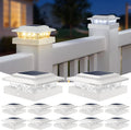 kolpop 4x4 solar post cap lights outdoor 12pack, main product view