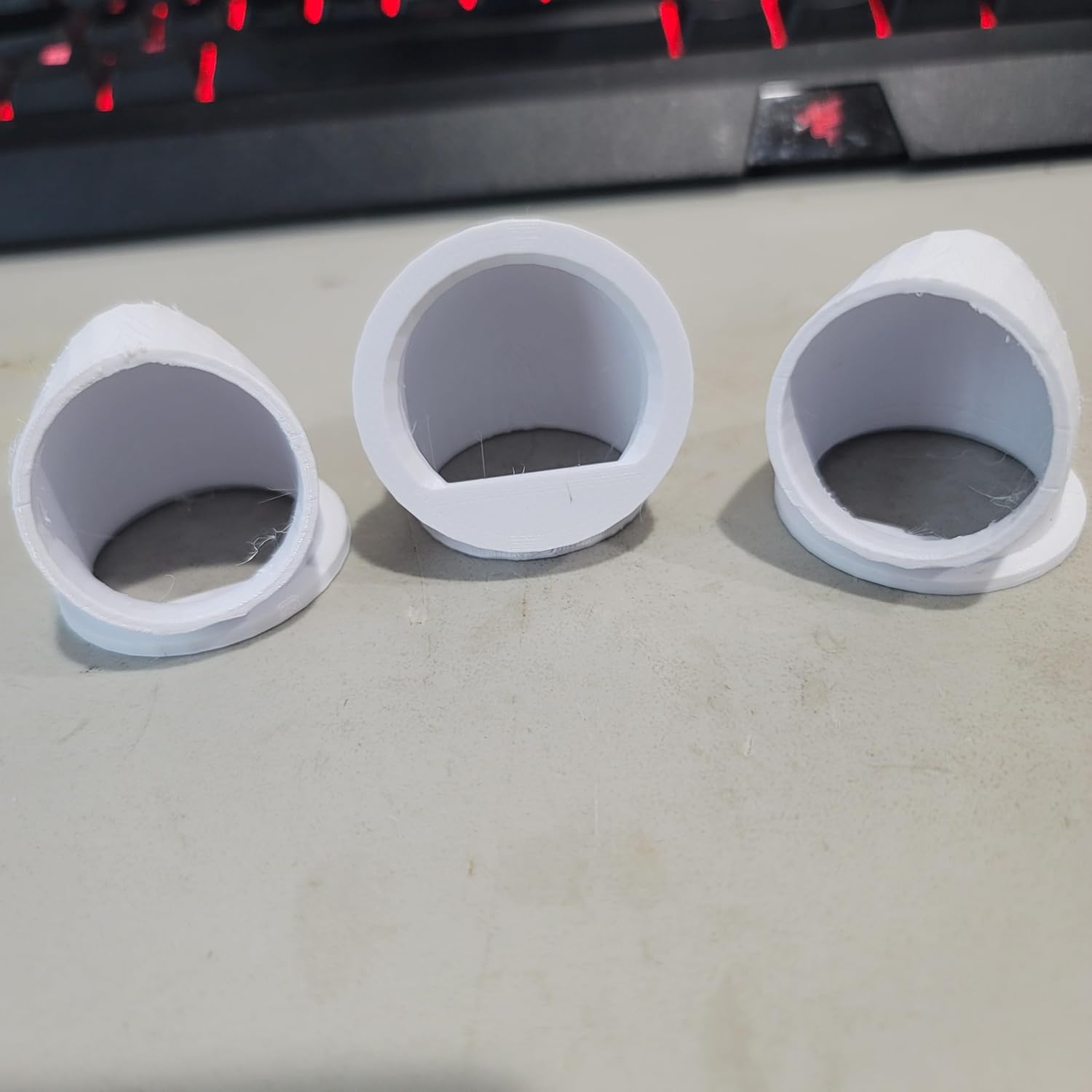 The Original Quail Feed Saver Port 1.5inch No Waste DIY Feed Ports for Coturnix Quail 3D Printed Made in USA 16ct White Color