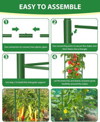 3 Pack Tomato Cages for Garden, 51in*13in Adjustable Tomatoes Plant Stakes Support Cages Trellis, Garden Trellis for Vegetable Flowers Fruits Climbing Plants- 20 Binding Wires Included