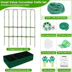 roadplum cucumber trellis for climbing plants with grow, close-up detail
