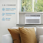 keystone 10,000 btu window mounted inverter air conditioner, close-up detail
