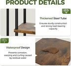 Bamworld Corner Plant Stand Indoor, 5 Tier Metal Plant Shelf for Multiple Plants, Tiered Flower Pot Stands for Patio Garden Balcony Living Room Bedroom, Brown