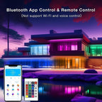 Outdoor LED Strip Lights Waterproof 200ft, IP67 Waterproof LED Light Strips with Remote, Music Sync APP Control, RGB Color Changing LED Lights for Roof, Balcony, Deck, Pool, Patio, Outdoor Decorations