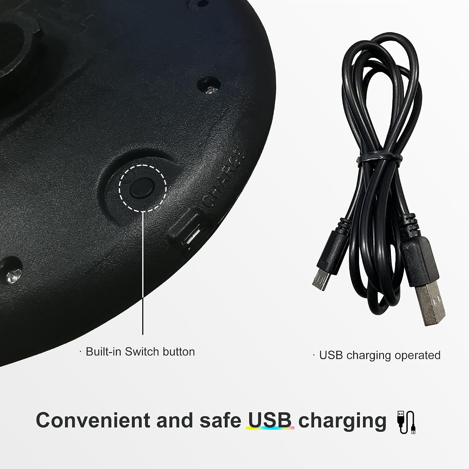 PURPLE LEAF Patio Umbrella Light with Remote Control for Outdoor Use | Wireless Remote Control, 12 colors & 3 modes, Easy Clamp-on, USB Rechargeable with Charge, Match Any Party Mood