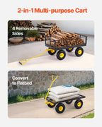 vevor heavy duty steel garden cart 900 lbs, close-up detail