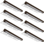 12 Inch LED Hardscape Lighting, Low Voltage Paver Wall Step Lights, 22pcs LED Chips for Even Light Distribution, 2700K Warm White, 12V AC/DC (8-Pack)