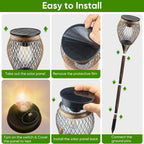 4 Pack Solar Pathway Lights Outdoor,IP65 Waterproof - Bright Outdoor Solar Lights for Yard,Auto On/Off Solar Driveway Lights,Solar Path Lights for Walkway Driveway Garden