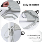 17x6.8 Ft Universal Pergola Replacement Canopy, Outdoor Canopy Shade Cover(Cover Only) (Gray)