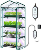 indoor greenhouse with grow light, ohuhu 4-tier mini, main product view