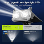 LETMY Solar Spot Lights Outdoor Waterproof with Bigger LED, 4 Pack Auto ON/OFF 135°Adjustable Solar Lights Outdoor, 2-in-1 Wall Lights & 2 Modes Landscape Spotlights for Tree Yard Pathway Garden Decor
