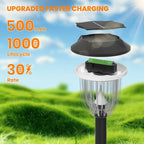 AOSEA Christmas Solar Pathway Lights Outdoor Waterproof, Solar Powered Garden Lights, Christmas Decor Garden Lighting for Yard, Patio, Landscape, Pathway (RGB Flash Mode Only, 10 Pack)