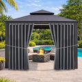 Waterproof Outdoor Curtain W105 x L108 - Grommet Top Sunlight Blocking Window Treatment Drapes Blackout Curtains for Home Bedroom Living Room Patio Porch Pergola Cabana Gazebo ( 2 Panels)