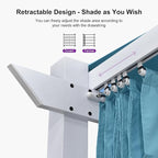 PURPLE LEAF 10' x 10' Aluminum Outdoor Pergola White Wind-Resistant Retractable Pergola with Double Sun Shade Canopy Heavy-Duty Metal Pergola for Patios Backyard Deck Garden, Blue