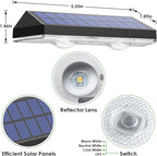 Solar Fence Lights Outdoor - 2700/4000/6000K 3 Mode, 8 Pack Solar Fence Lights Outdoor Waterproof LED, Fence Light Solar Powered for Outside, Backyard, Railing, Step, Patio,Wall and Home Improvement