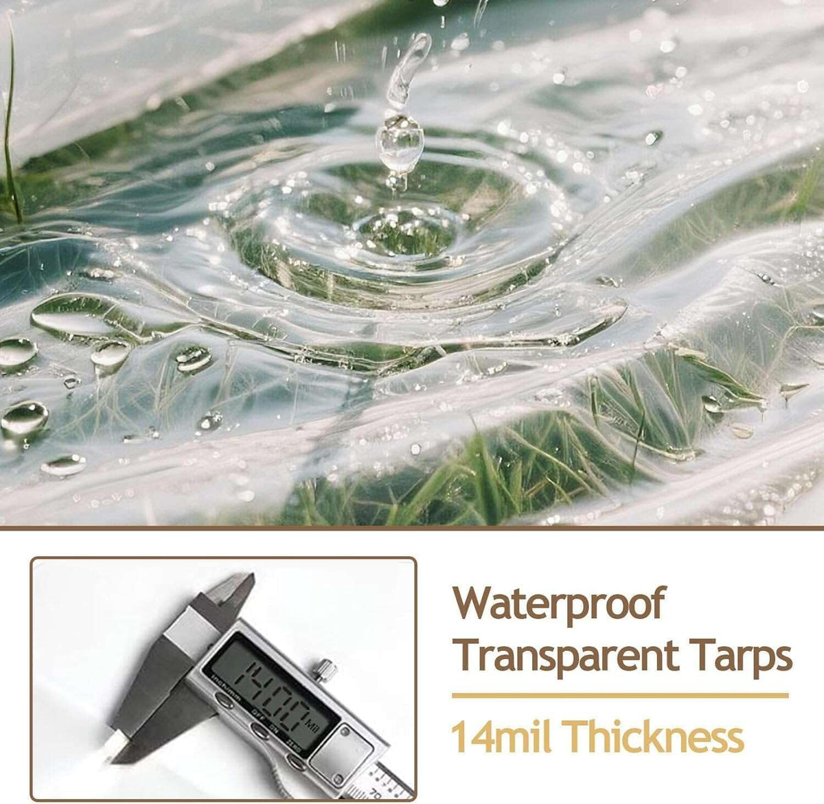 clear tarps heavy duty waterproof 7x14ft clear tarp showing dimensions