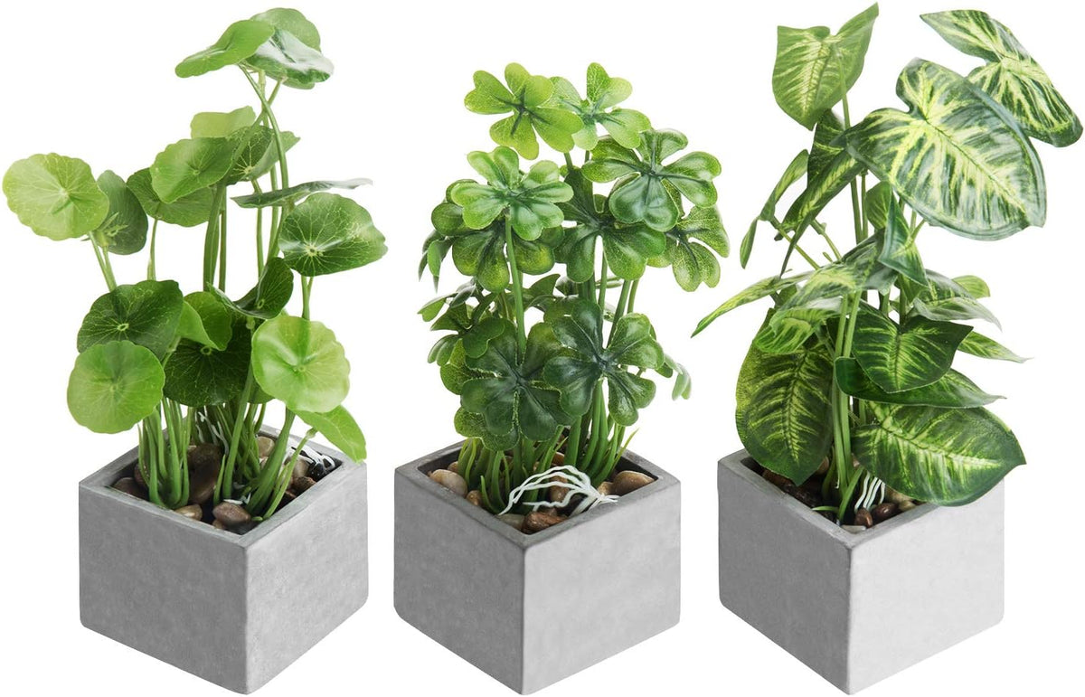 mygift artificial plants indoor, set of 3 small, main product view