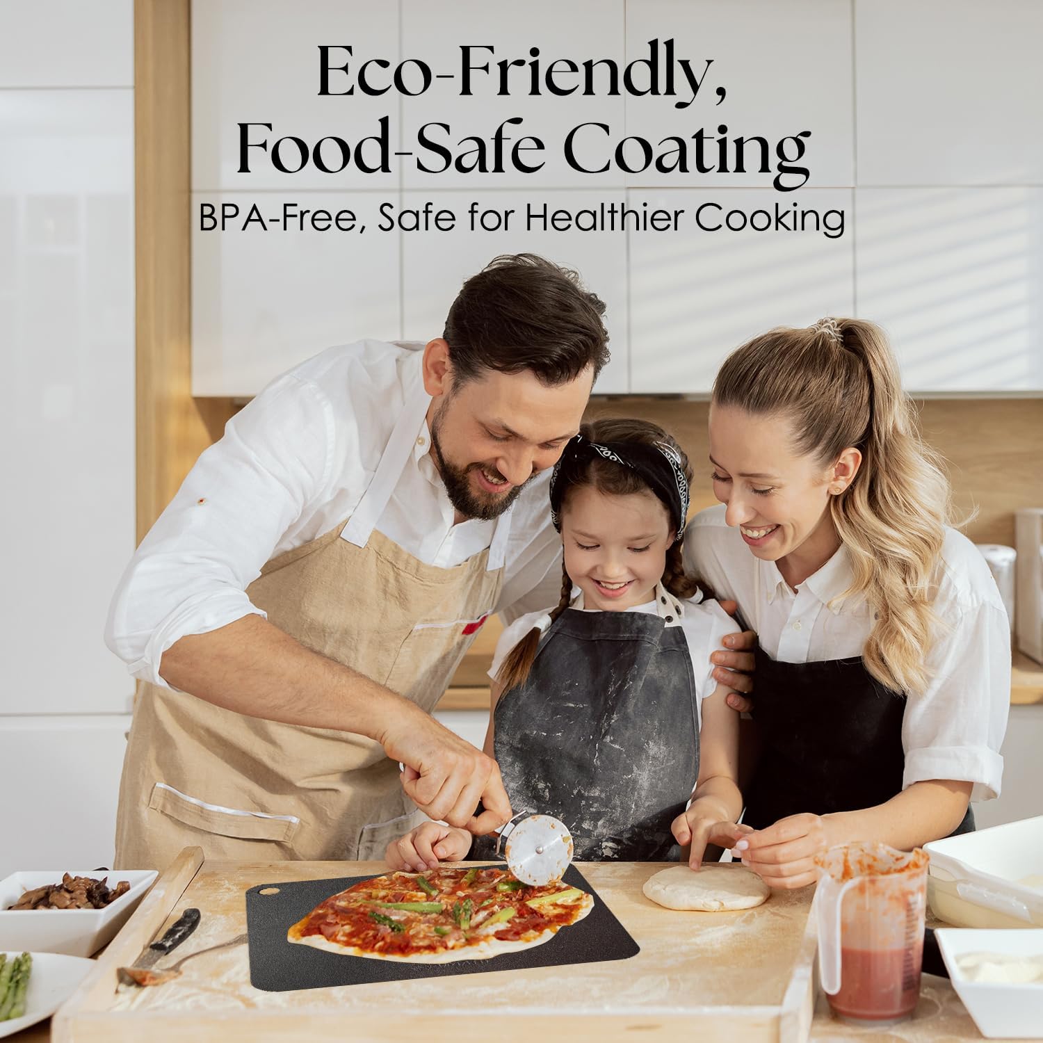 UMAID Pizza Steel for Oven & Grill, 16"x13.4", 1/4" Thick Pre-Seasoned Carbon Steel Baking Steel for Oven, Pizza Steel for Oven, Best Fit for Standard 12" Home Pizza, Includes Recipe Booklet