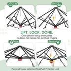 eagle peak 10x10 portable walk-in greenhouse, pop-up indoor, side view